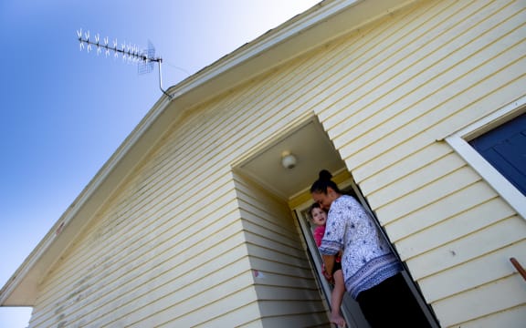 This Kainga Ora resident and her family are still in a home in Māngere that was flooded last year.