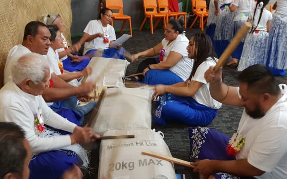 Members of the Auckland Rotuman Fellowship Group celebrate their language and culture on Monday.