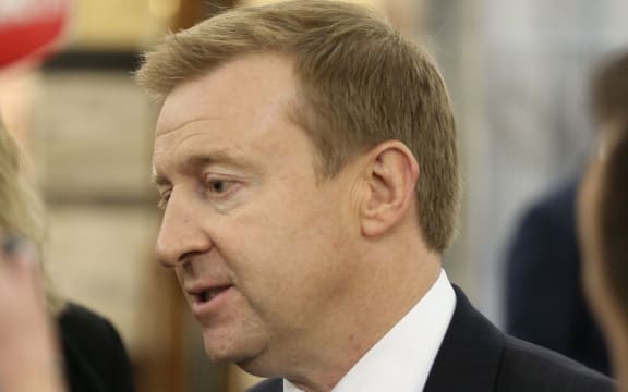 Health Minister Jonathan Coleman in a media standup following Budget 2016.