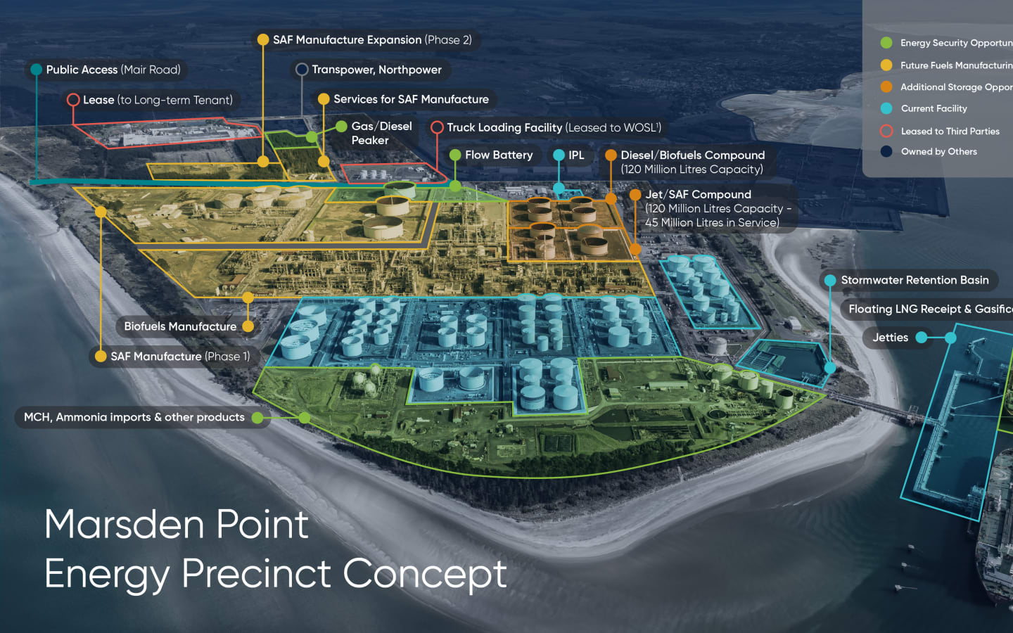 Channel Infrastructure's Marsden Point Energy Precinct concept.
