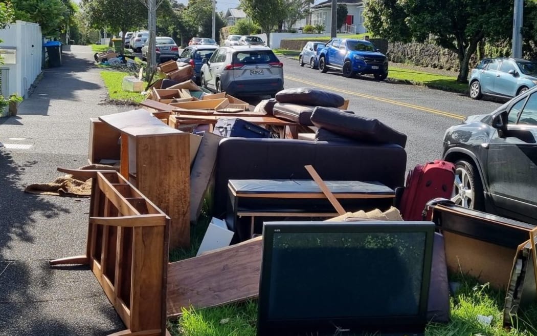 Auckland flooding Mt Eden residents criticise council inaction over rubbish disposal RNZ News