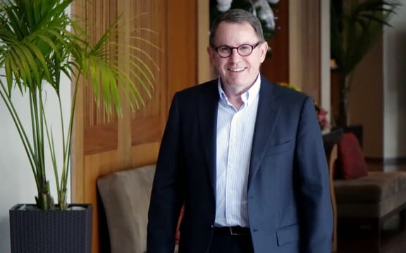 John Banks before speaking in Auckland after his conviction was quashed.