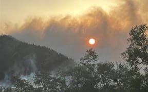 Smoke from Pōrangahau bush fires in Central Hawke's Bay