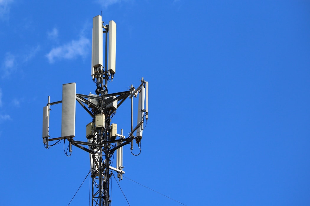 5G mobile phone tower. High Speed Broadband. Wireless cellular network. Signal data.