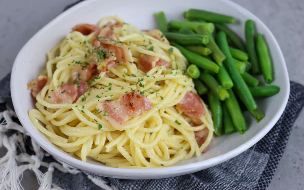 Creamy Bacon Spaghetti