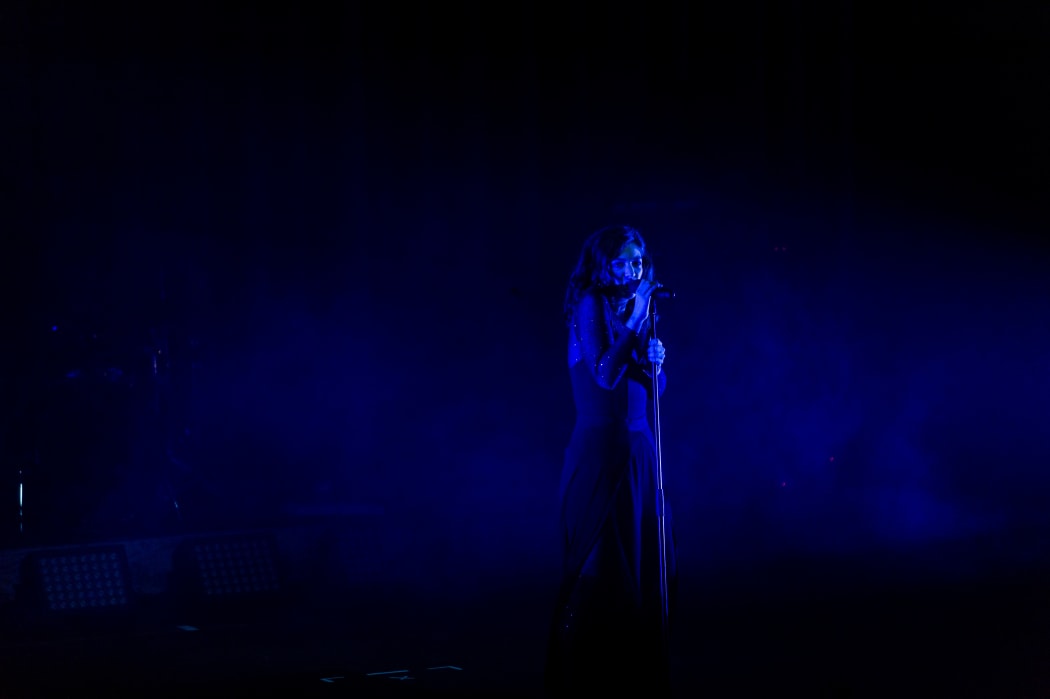 Lorde on stage at the Dunedin Town Hall