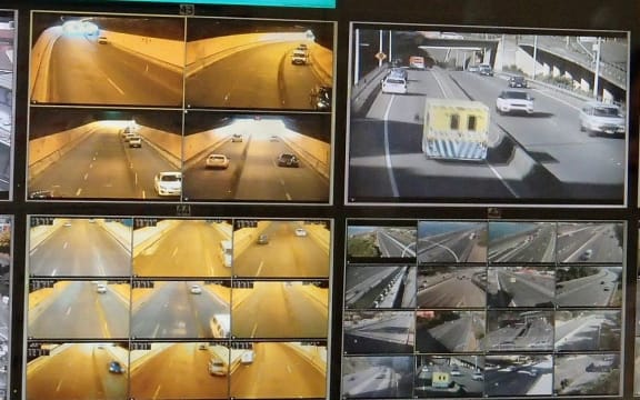 Traffic cameras in the Johnsonville traffic control centre