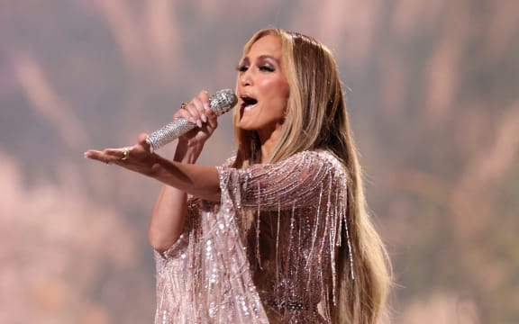 In this image released on May 2, 2021, Jennifer Lopez performs onstage during Global Citizen VAX LIVE: The Concert To Reunite The World at SoFi Stadium in Inglewood, California.