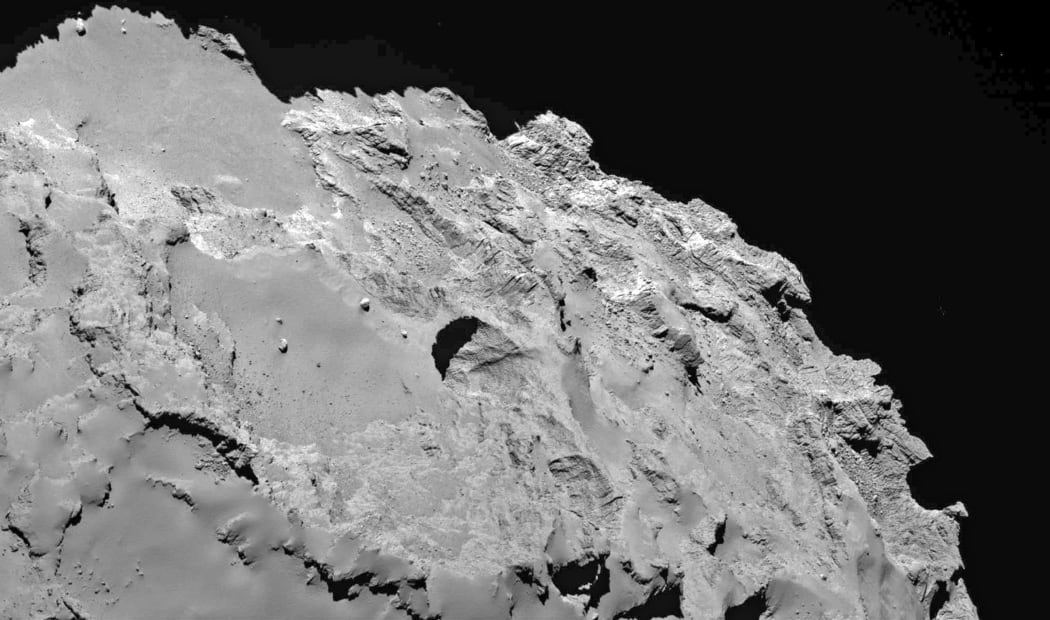 A close-up of the most active pit, known as Seth 01, on the comet 67P/Churyumov-Gerasimenko, taken by the Rosetta spacecraft. AFP PHOTO / NATURE / THE UNIVERSITY OF MARYLAND, COLLEGE PARK / JEAN-BAPTISTE VINCENT
