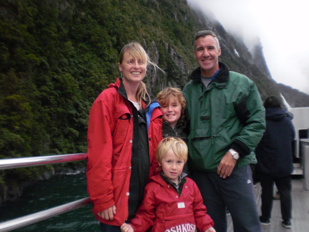 John Ashton with his family