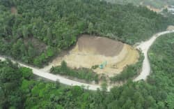 The southern end of the Brynderwyn Hills road construction project, 2024.