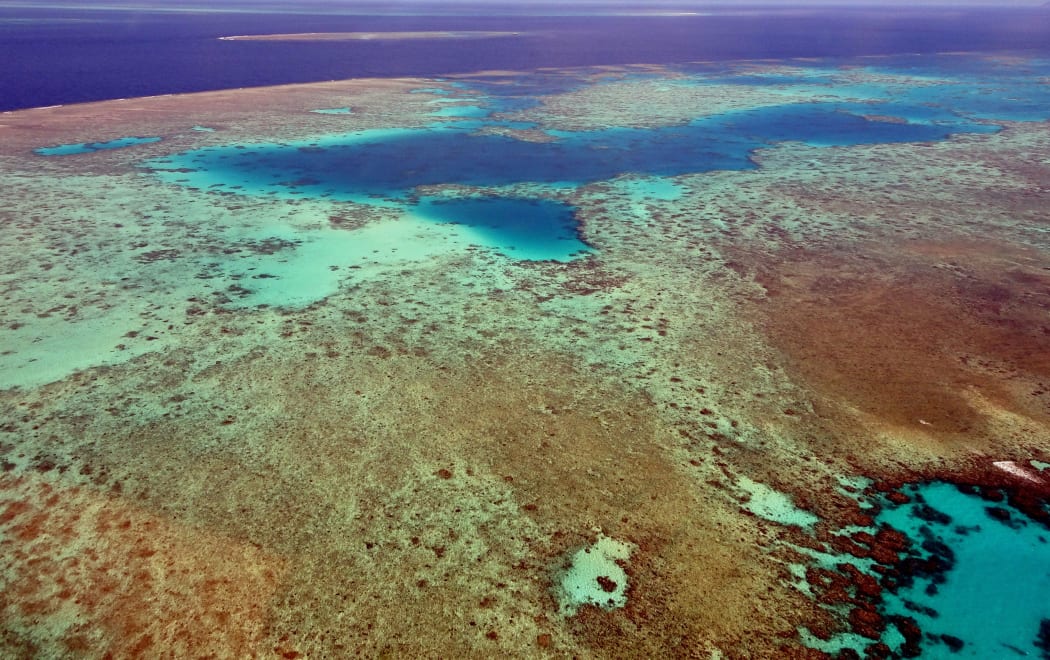 Landscape of the Great Barrier Reef in the Coral Sea off the coast of Queensland, Australia, 2018.

A three-year marine heat wave extended from June 2014 to May 2017,