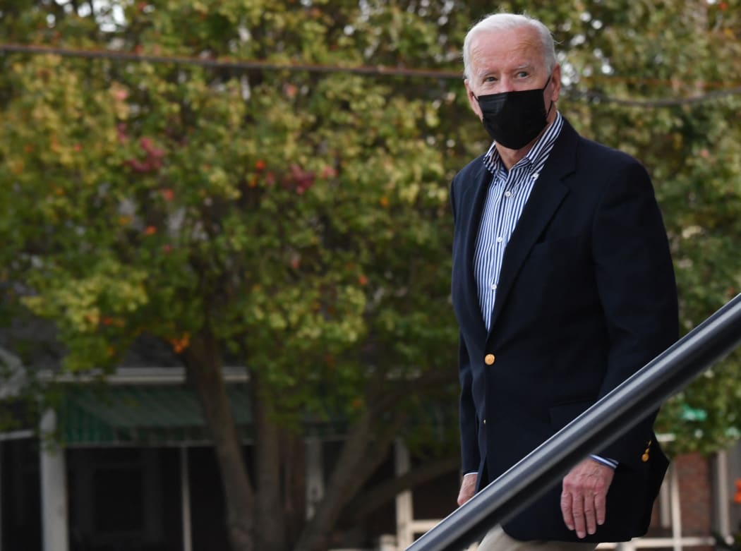 US President Joe Biden departs the St Edmond Catholic Church Rehoboth Beach, Delaware last week.