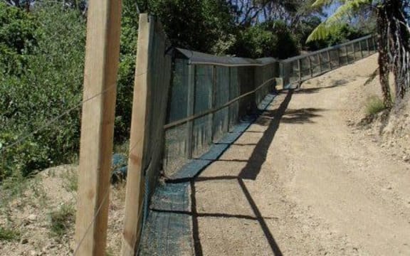 Fence under construction