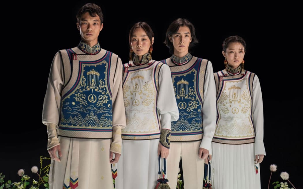 Mongolia's Olympic uniforms feature elaborate designs inspired by the country’s traditional clothing.