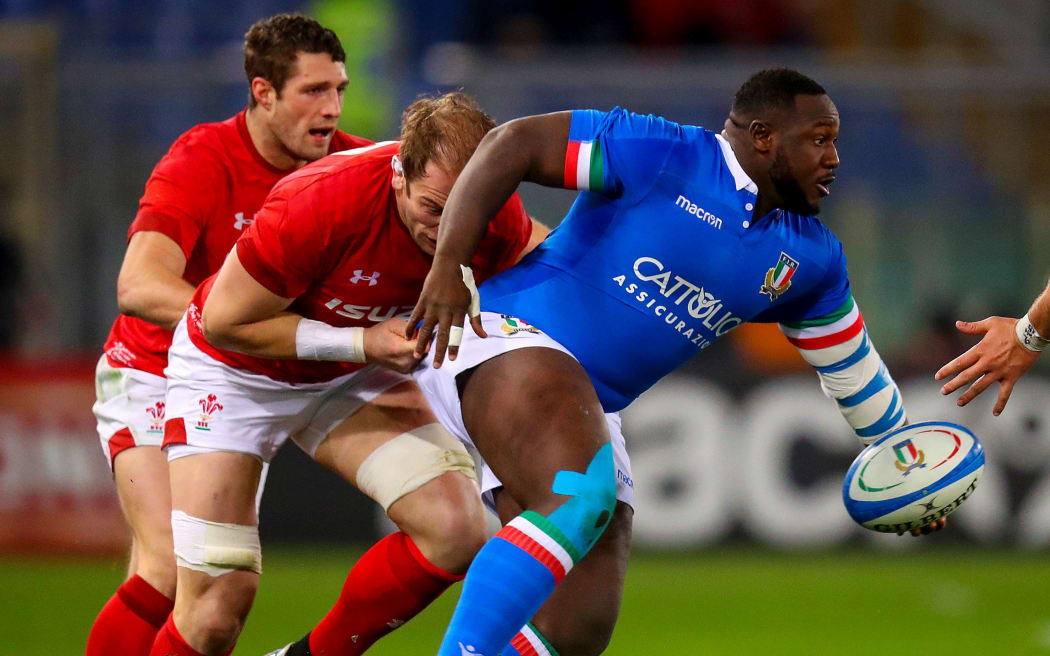 2019 Guinness Six Nations Championship Round 2, Stadio Olimpico, Rome, Italy 9/2/2019
Italy vs Wales
Italy's Cherif Traore with Alun Wyn Jones of Wales.
Mandatory Credit ©INPHO/Tommy Dickson