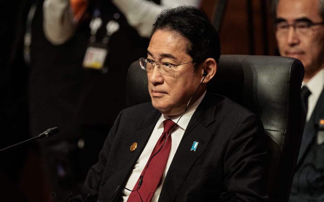 Japan’s Prime Minister Fumio Kishida attends the 18th East Asia Summit during the 43rd ASEAN Summit in Jakarta on September 7, 2023. (Photo by Yasuyoshi CHIBA / POOL / AFP)