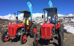 The Tractors on Mt Ruapehu, where Sir Ed first experienced snow.