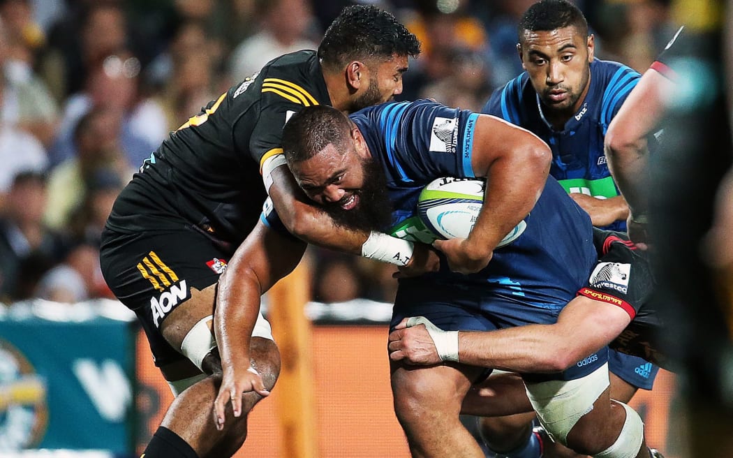 Charlie Faumuina in action for the Blues 2017.