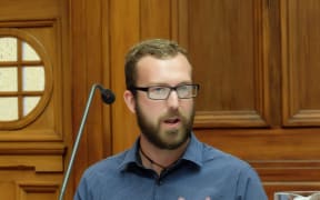 Press Patron's Alex Clark speaking at the Journalism Still Matters Summit in Parliament.
