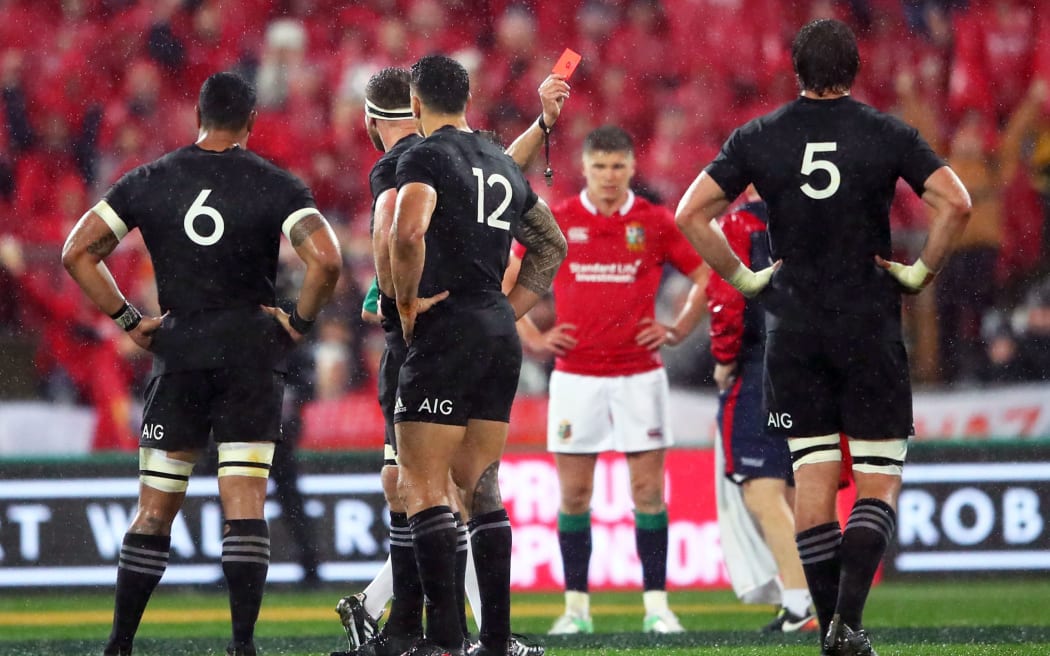 Sonny Bill Williams sent off at Westpac Stadium, Wellington.