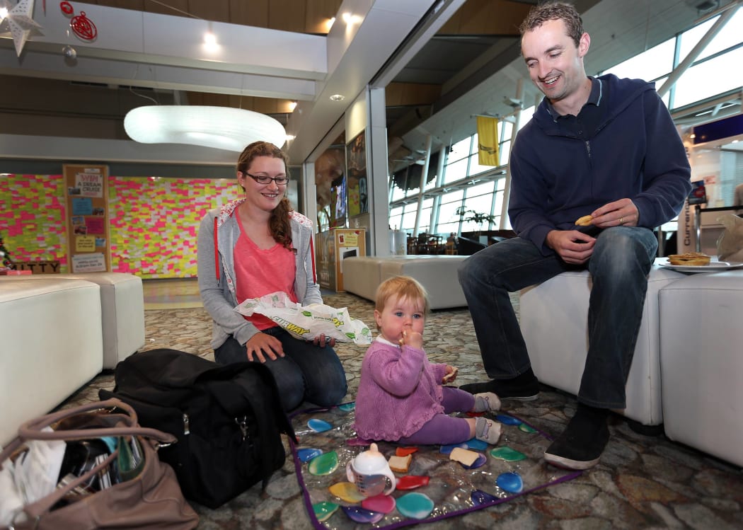 Sharee and Jimmy Cavanugh with 1-year-old Lillian