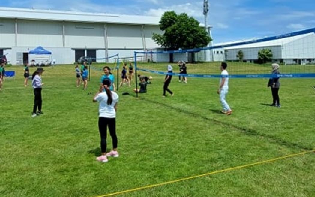 Young female refugees from Palmerston North participated in Volleyball Manawatu's girls-only event in Whanganui recently.