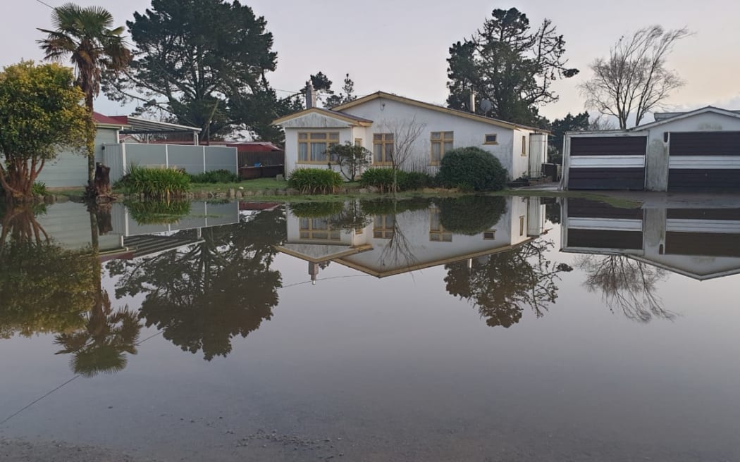 Flood waters cover a section in Westport.