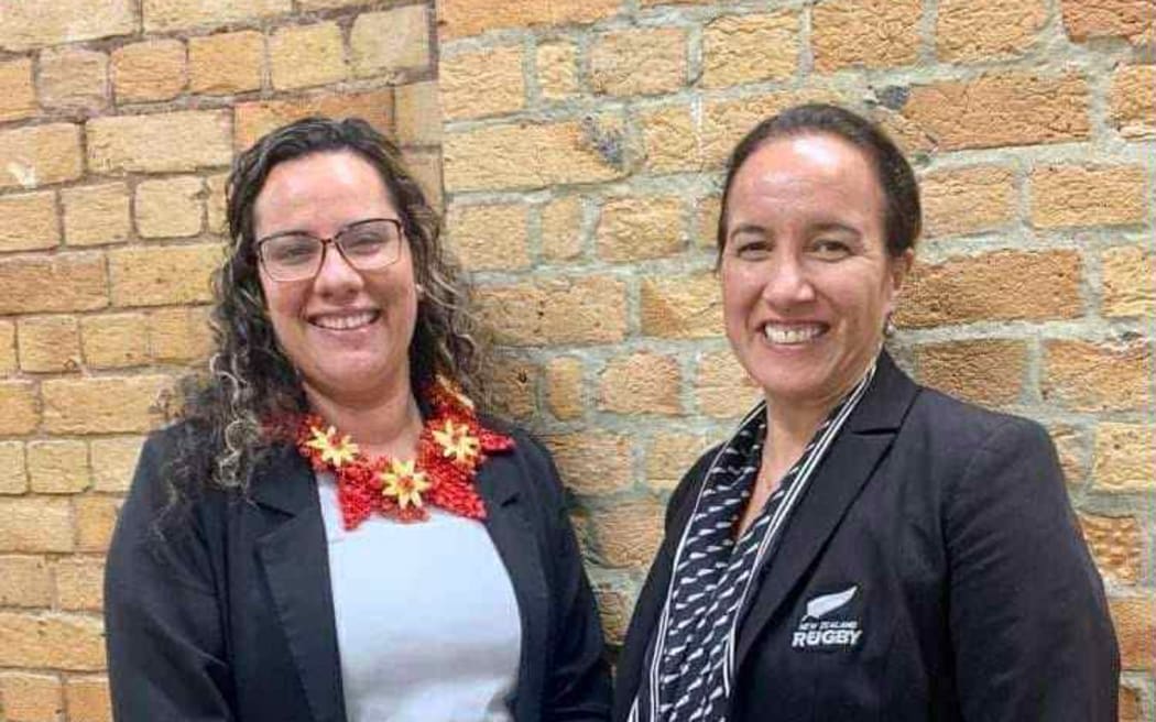 Pauline-Jean Henrietta Luyten with Sina Latu of the Tonga Society in South Canterbury.