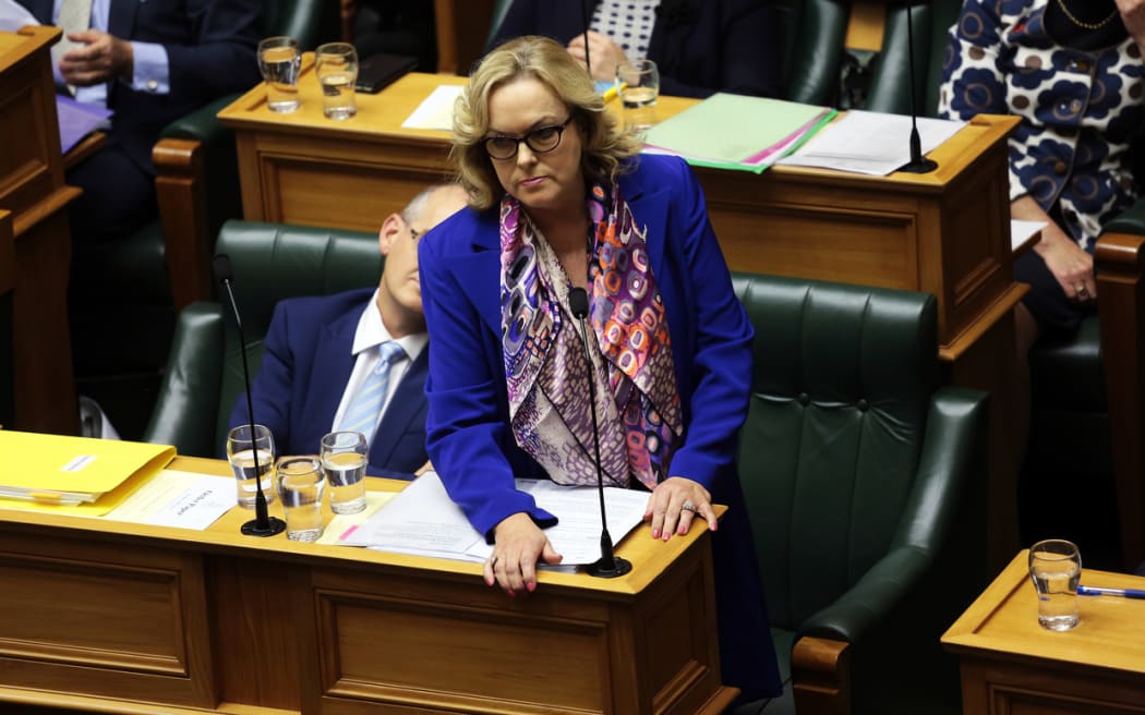 Judith Collins during question time at the debating chamber, Parliament.