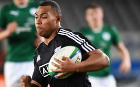 The New Zealand Under 20's wing Tevita Li in action.