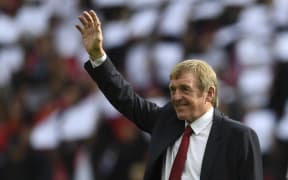 Former Liverpool player and manager Kenny Dalglish takes the applause of supporters after having a grandstand named after him at Anfield in Liverpool, 2017.