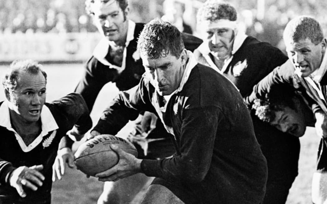 Sir Colin Meads breaks free during the 1971 Lions tour.