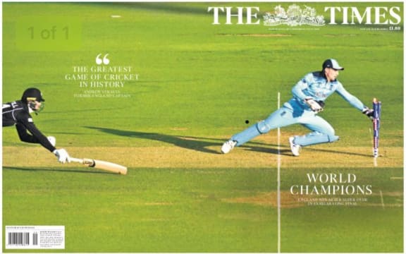 The Times had it covered front and back on Monday.