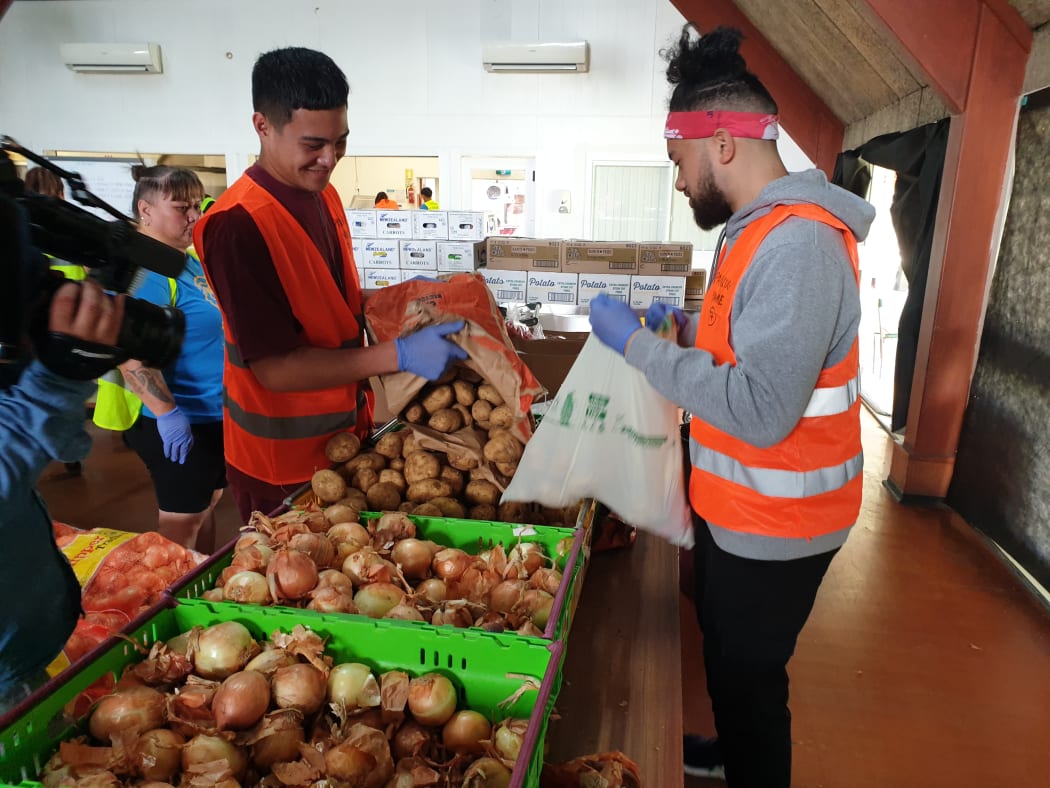 An Auckland City Mission distribution centre at Papakura Marae