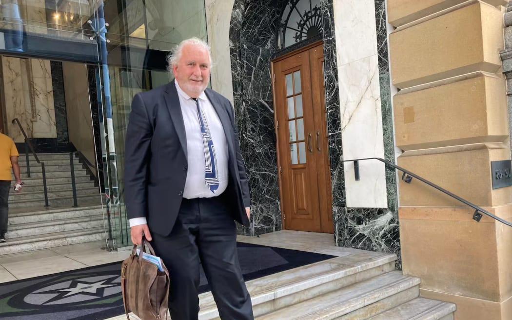 Christopher Tennet leaving his tribunal hearing in 2022.