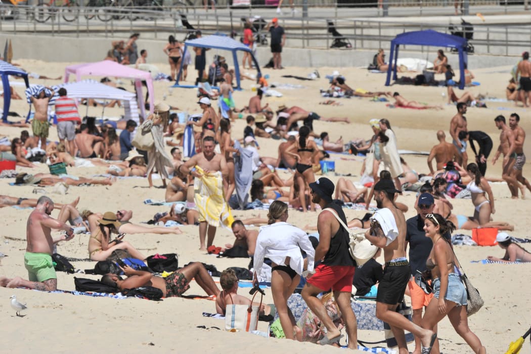 Sydney beachgoers were able to go maskless on Bondi Beach this week, after NSW eased restrictions.