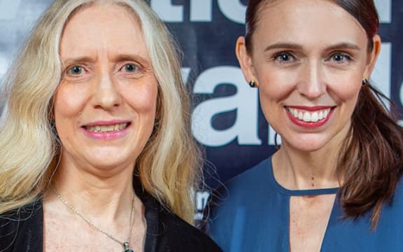 The 2018 Music Teacher of the Year, Elizabeth Sneyd, with prime Minister Jacinda Ardern