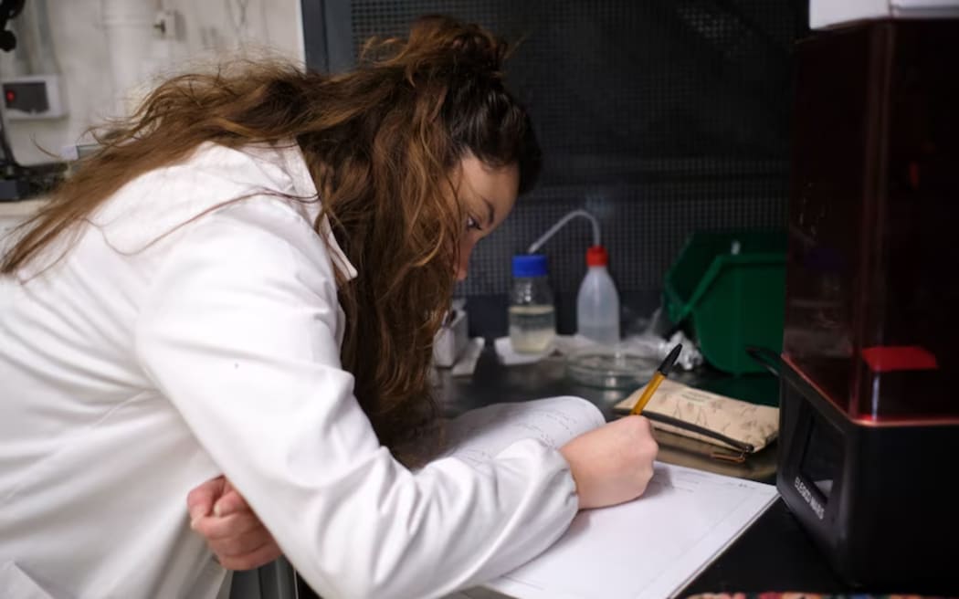 Lead author Emilia Di Lorenzo isn't actually a fan of eggs. (Supplied: Foam Lab)