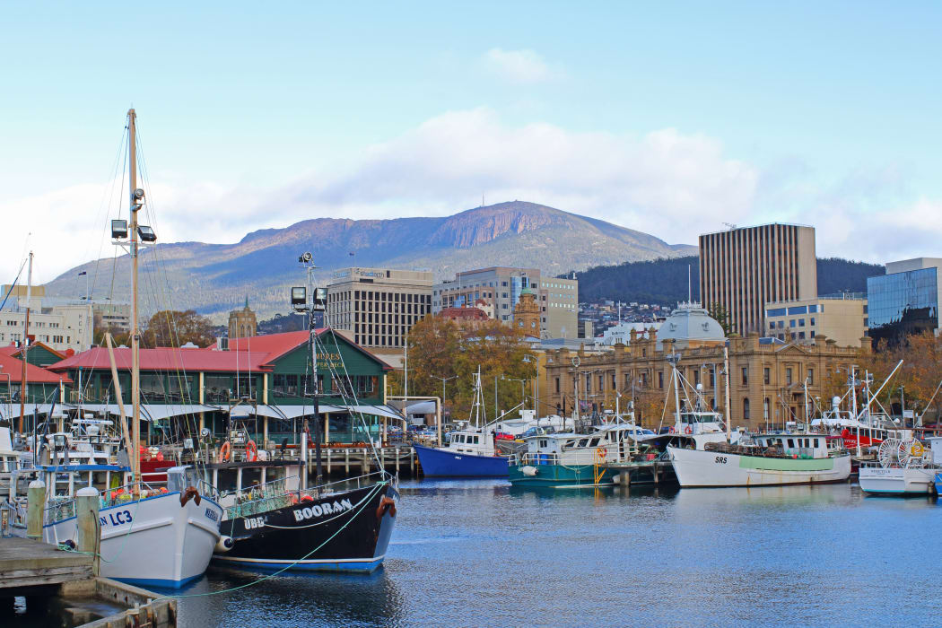 A cityscape of Hobart, Tasmania, Australia
