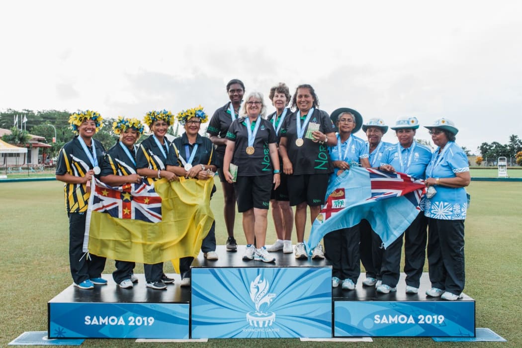 Norfolk Island have won gold in lawn bowls to claim their first medal of the Pacific Games.