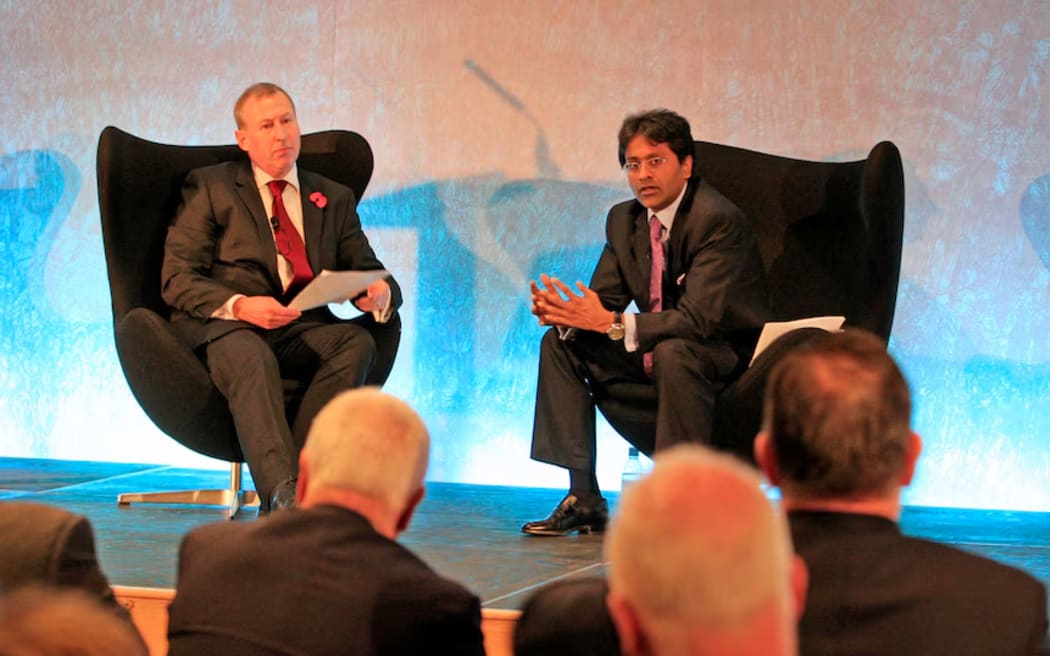 Lalit Modi (right) has lived in London since 2010. (Reuters: Action Images/Jed Leicester Livepic)