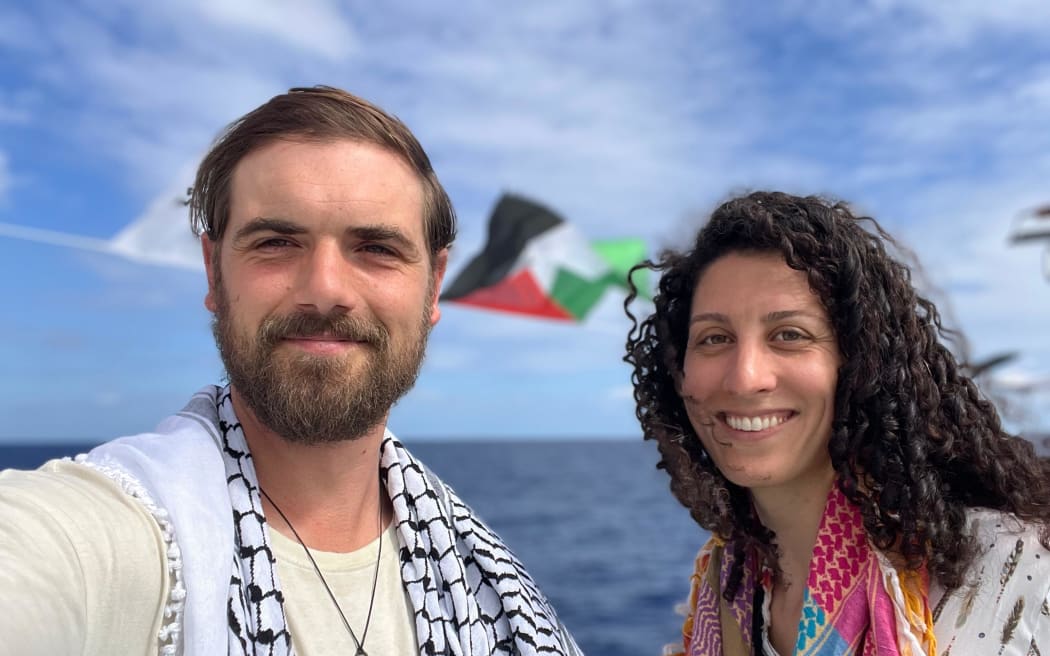 New Zealanders William Alexander and Ava Mulla are on board a boat that is trying to reach Gaza.