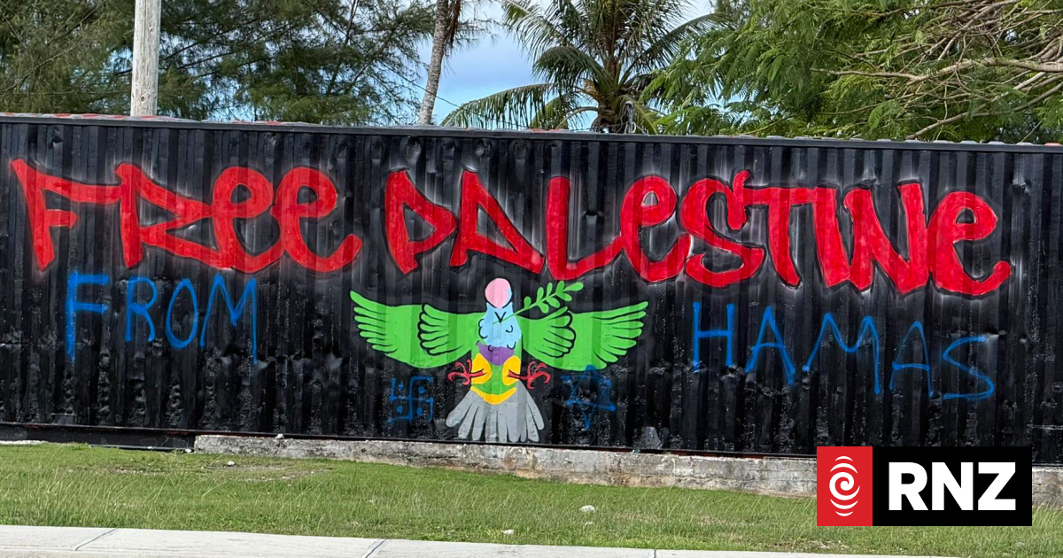 Outcry on Saipan after 'Free Palestine' mural vandalised, arrest made