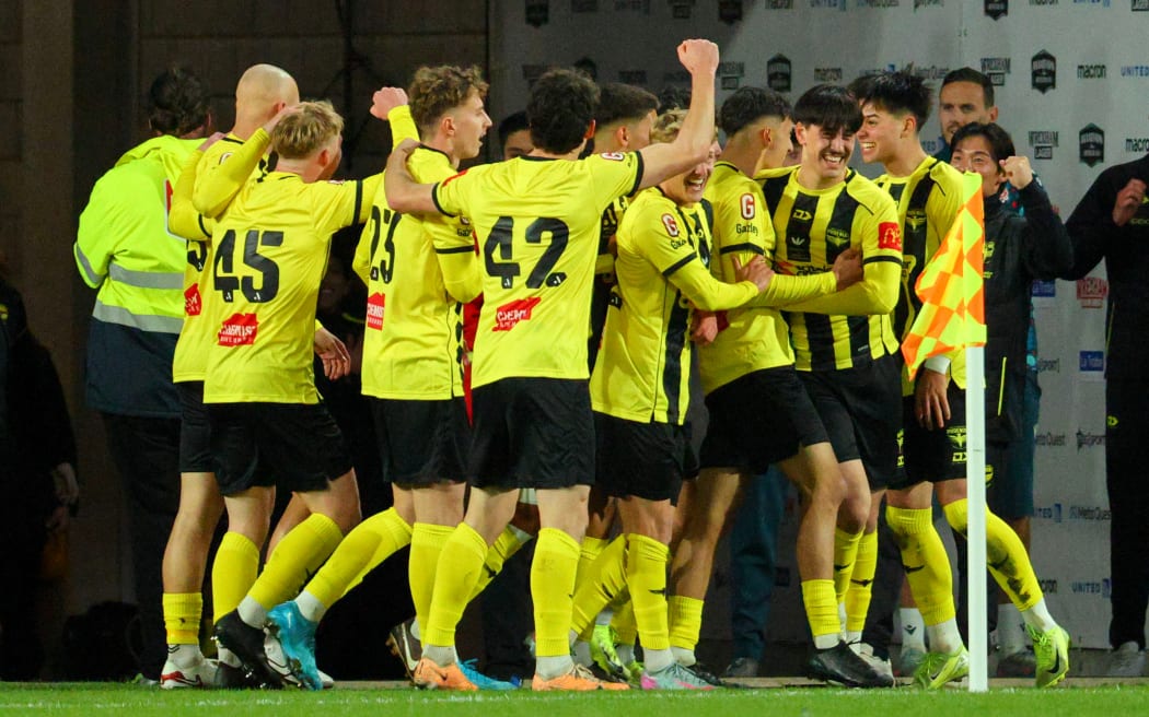 The Phoenix celebrate a goal.