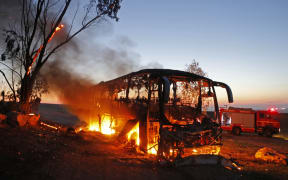 Israel's military said it was carrying out air strikes "throughout the Gaza Strip" on Monday after rocket fire from the Palestinian enclave towards its territory.