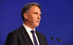 Australia's Deputy Prime Minister and Minister of Defence Richard Marles speaks at the Shangri-La Dialogue summit in Singapore on June 11, 2022. (Photo by Roslan RAHMAN / AFP)