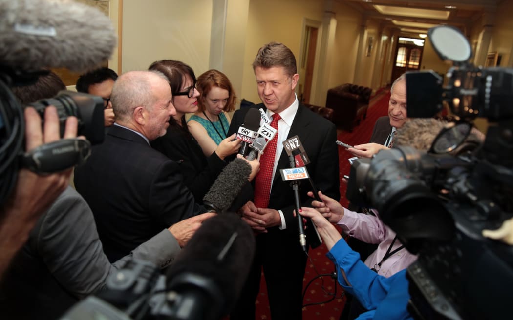 David Cunliffe speaking to the media on Thursday.