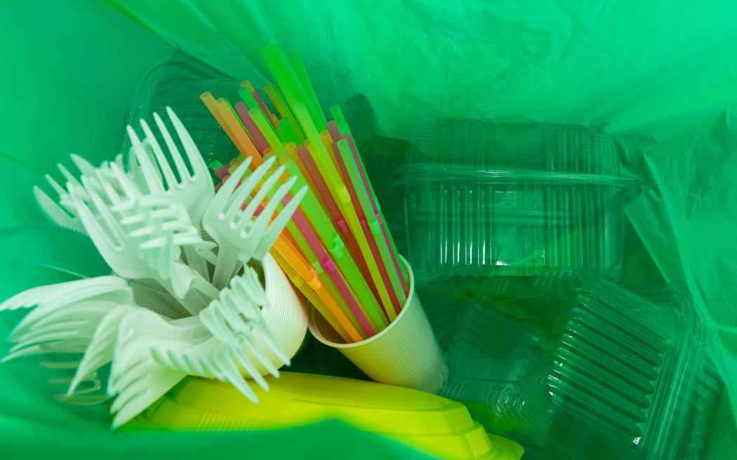 Single use cutlery plates straws cup and package boxes.