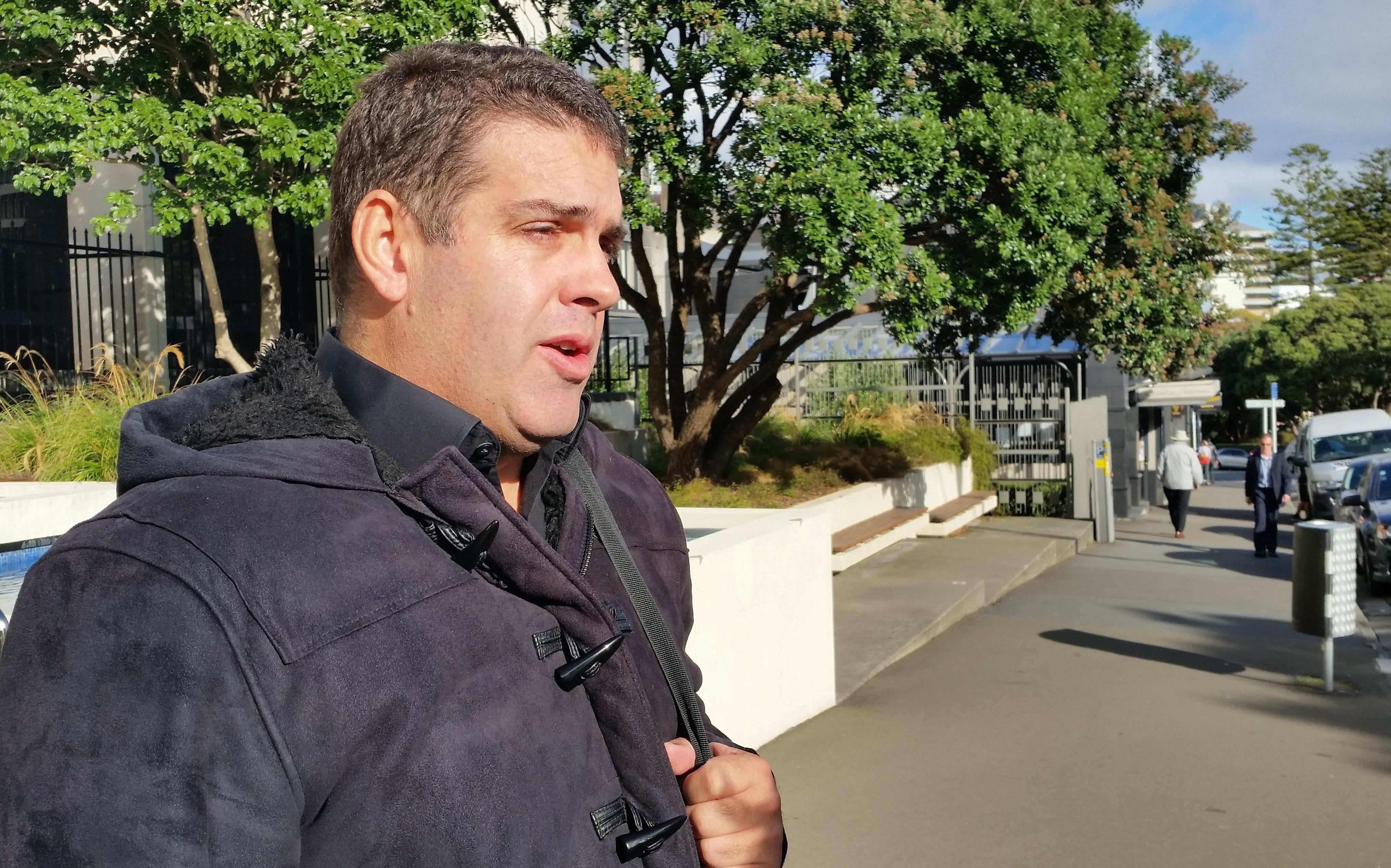 Cameron Slater outside the Court of Appeal